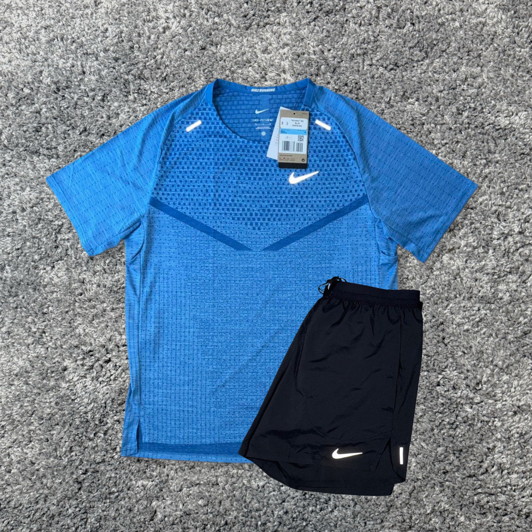 NIKE TECHKNIT T-SHIRT BLUE
