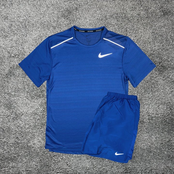 NIKE MILER T-SHIRT ROYAL BLUE & ROYAL BLUE CHALLENGER SHORTS SET